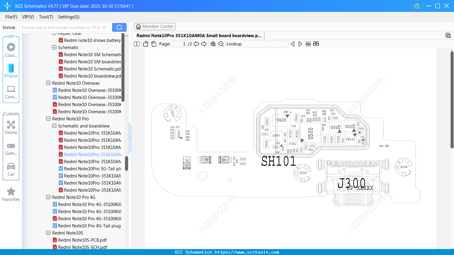 Xiaomi Redmi Note10Pro 351K10AM0A Small Board Boardview